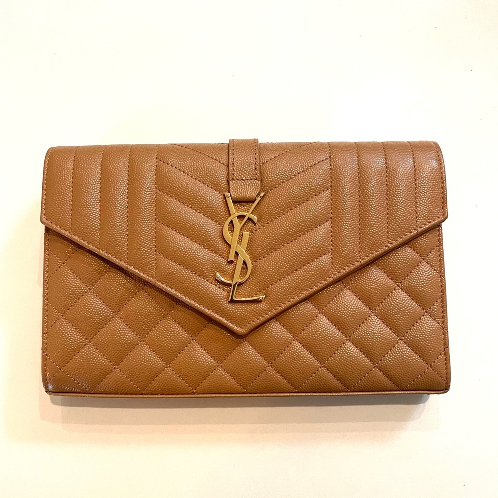 Envelope Monogram Matelassé Leather Wallet-On-Chain